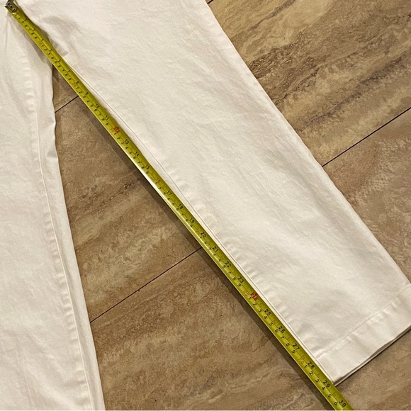 Eileen Fisher Women’s Organic Cotton Pants White Size 6 Button/ Zip Front Slim - Picture 4 of 8